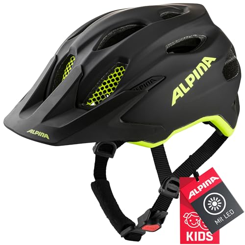 ALPINA CARAPAX JR. FLASH - Beleuchteter, Leichter und Sicherer LED Fahrradhelm Mit Fliegennetz Für Kinder, black neon-yellow matt, 51-56 cm ALPINA CARAPAX JR. FLASH - Beleuchteter, Leichter und Sicherer LED Fahrradhelm Mit Fliegennetz Für Kinder, black neon-yellow matt, 51-56 cm von ALPINA