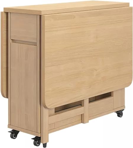 ALSJJDQ Klappbarer Esstisch, ausziehbarer Esstisch aus massivem Holz, kompakter Esszimmertisch mit Aufbewahrungsschublade, platzsparend, klappbarer Tisch für das Esszimmer in der Küche zu Hause, 1. von ALSJJDQ