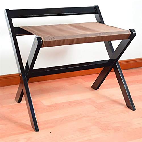 ALSJJDQ Lagerregal Robuster Gepäckträger aus Holz, Zusammenklappbarer Gepäckträger, Zum Verstauen Von Gepäck 60 X 48 X 55 cm/Schwarz Purposiveness von ALSJJDQ