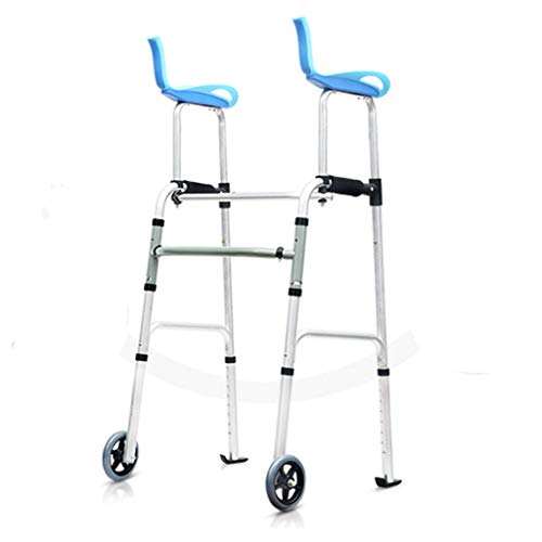 ALSJJDQ Mobility Walker Gehhilfe aus Aluminium klappbar und verstellbar mit Sitz geeignet für ältere Menschen mit Behinderungen Purposiveness von ALSJJDQ