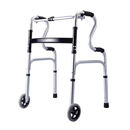 ALSJJDQ Mobility Walker Zimmer Walker Rahmen Mit Rädern, Faltbar Leichte Mobilität Gehhilfe (Color : Silver) Purposiveness von ALSJJDQ