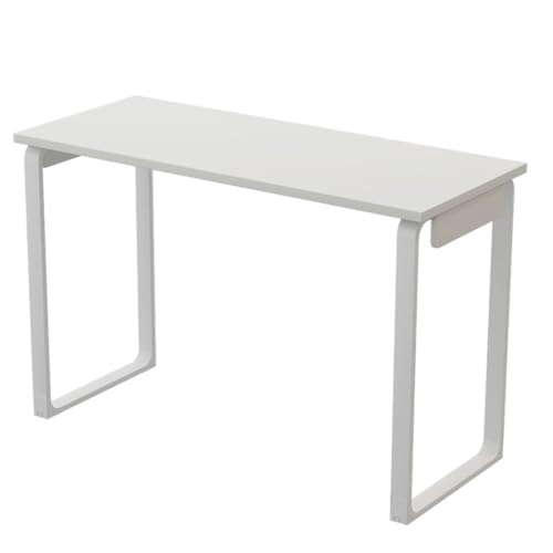 Klapptisch Moderner Computertisch, dicker Schreibtisch hinzufügen, Stahlrahmen, tragbarer Klapptisch, ideal für Büros, Arbeitszimmer und Wohnzimmer, Weiß (Farbe: Weiß, Größe: 120 x 60 x 75 cm) von ALSJJDQ