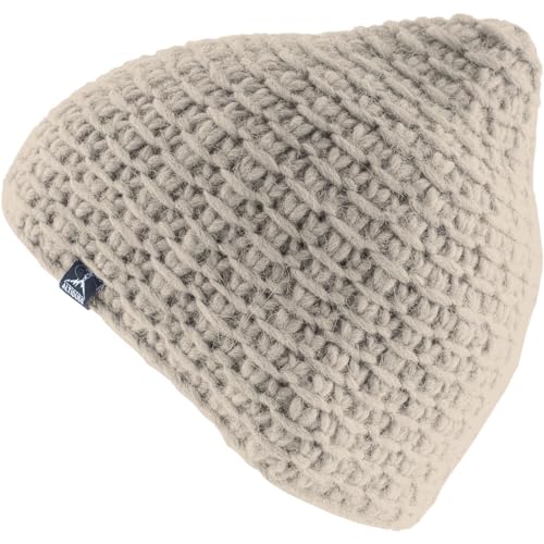 ALTIDUDE Winter Mütze Nest Grob Strickmütze Unisex Beanie Alpaca Merino Wolle beige von ALTIDUDE