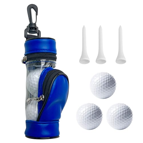 Golfball-Tasche – Golfte-Tasche mit 3 Bällen, tragbare Golfball-Hülle, Golftee-Tasche, Golfball-Sammlertasche, tragbare Golfball-Hülse, Golfzubehör für Golftraining, Praxis, Wettkampf von ALWIDA