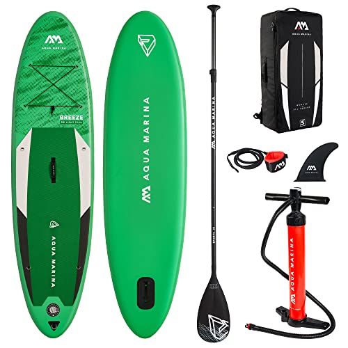 Aqua Marina , Unisex Adult - All-around Isup, 3.0m/12cm, Breeze All Around iSUP 3 0m 12cm with paddle and safety leash, Grün, 300 x 76 12 cm EU von Aqua Marina