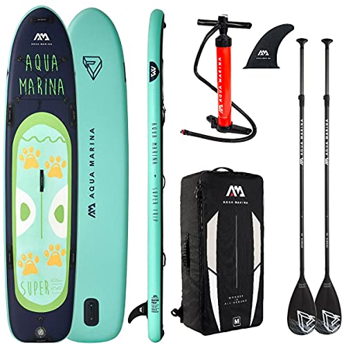 Aqua Marina Mega Sup Super Trip Stand Up Paddle Surfboard Modell 2021 Board und 2 Stück Alu Paddel von AM