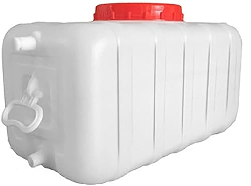 AMAZWI Regentonnen Zur Wasserspeicherung Tragbarer Wasserspeichertank Dicker Kunststoff-Wasserspeicherbehälter, Notwasserfass Mit Wasserhahn(50L) von AMAZWI