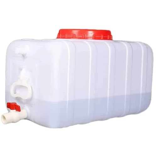 AMAZWI Wasserbehälter Tragbarer Wassertank, 25L/50L/100L/150L/200L Wasserspeichereimer mit Wasserhahn, Wandern, Picknick, Reisen Und Grillen, Outdoor-Reisewasserträger(White,150L) von AMAZWI