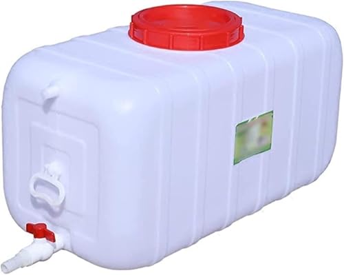 AMAZWI Wasserspeicher Wassertank mit Wasserhahn Verdickter Tragbarer Haushaltswassertank for Camping, Wandern, Klettern, Reisen, Outdoor-Aktivitäten(50L) von AMAZWI