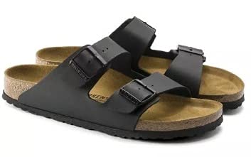 Damen Pantoletten - Schuhe Mit Verstellbaren Riemen - Outdoor & Hausschuhe Mit Sohle Aus Feinstem Gummi - Sandalen Mit Natur Kork-Fußbett (Schwarz,35 EU) von AMCOIN