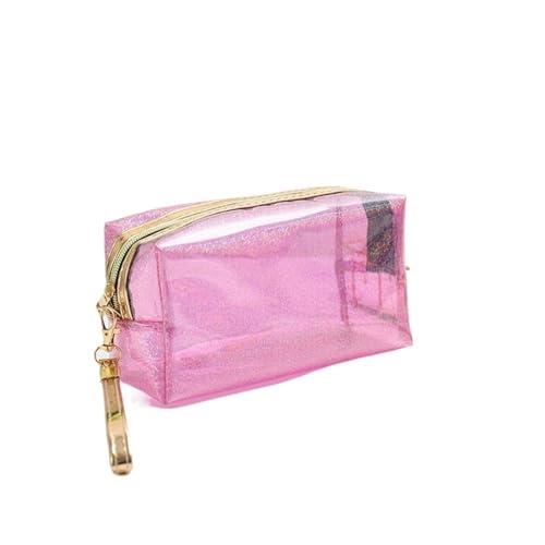 Transparenter Kulturbeutel Transparente Make-Up-Kits Lagerung Tasche Weibliche Kulturbeutel Schwimmen Tasche Organizer PVC Frauen Beauty Case Kosmetik Tasche(Color:Pink) von AMEEDA