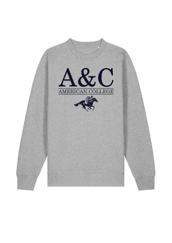 AMERICAN COLLEGE USA, 2 Teiliges Set, Herren, Damen, Sweat Shirt + Hose, Casual, Sportlich, Kleidung, Erwachsene, Unisex, Manner, Frauen, Modell ACS25SET5 GREY XL AMERICAN COLLEGE USA, 2 Teiliges Set, Herren, Damen, Sweat Shirt + Hose, Casual, Sportlich, Kleidung, Erwachsene, Unisex, Manner, Frauen, Modell ACS25SET5 GREY XL von AMERICAN COLLEGE USA