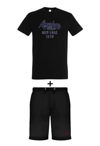 AMERICAN COLLEGE USA, 2 Teiliges Set, Jungen, Mädchen, T-Shirt + Bermuda, Casual, Sportlich, Kleidung, Kinder, Unisex, Modell ACEN228 Schwarz, 8 Jahre AMERICAN COLLEGE USA, 2 Teiliges Set, Jungen, Mädchen, T-Shirt + Bermuda, Casual, Sportlich, Kleidung, Kinder, Unisex, Modell ACEN228 Schwarz, 8 Jahre von AMERICAN COLLEGE USA