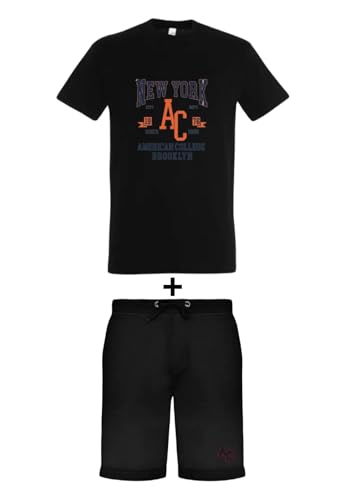 AMERICAN COLLEGE USA, 2 Teiliges Set, Jungen, Mädchen, T-Shirt + Bermuda, Casual, Sportlich, Kleidung, Kinder, Unisex, Modell ACEN229 Schwarz, 6 Jahre AMERICAN COLLEGE USA, 2 Teiliges Set, Jungen, Mädchen, T-Shirt + Bermuda, Casual, Sportlich, Kleidung, Kinder, Unisex, Modell ACEN229 Schwarz, 6 Jahre von AMERICAN COLLEGE USA