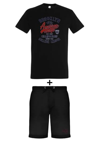 AMERICAN COLLEGE USA, 2 Teiliges Set, Jungen, Mädchen, T-Shirt + Bermuda, Casual, Sportlich, Kleidung, Kinder, Unisex, Modell ACEN230 Schwarz, 4 Jahre AMERICAN COLLEGE USA, 2 Teiliges Set, Jungen, Mädchen, T-Shirt + Bermuda, Casual, Sportlich, Kleidung, Kinder, Unisex, Modell ACEN230 Schwarz, 4 Jahre von AMERICAN COLLEGE USA