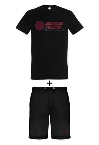 AMERICAN COLLEGE USA, 2 Teiliges Set, Jungen, Mädchen, T-Shirt + Bermuda, Casual, Sportlich, Kleidung, Kinder, Unisex, Modell ACEN231 Schwarz, 6 Jahre AMERICAN COLLEGE USA, 2 Teiliges Set, Jungen, Mädchen, T-Shirt + Bermuda, Casual, Sportlich, Kleidung, Kinder, Unisex, Modell ACEN231 Schwarz, 6 Jahre von AMERICAN COLLEGE USA