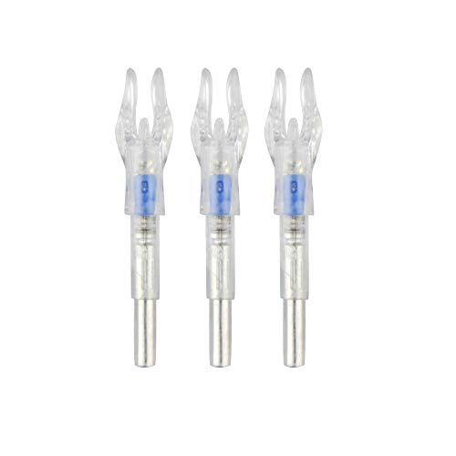 AMEYXGS 3pcs Bogenschießen Beleuchtete Pfeilnocken LED Pfeilnocken Einsatz Pfeilschwanz für 4.2mm Pfeilschaft (blau) von AMEYXGS