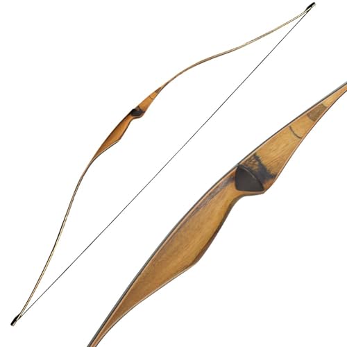 AMEYXGS 52/54 Zoll Bogenschießen Recurve Bogen Laminierter traditioneller Langbogen 10-35lbs Jagdschießen Langbogen für die Jugend Anfänger Erwachsene Rechte Hand (52 Zoll, 20lbs) von AMEYXGS