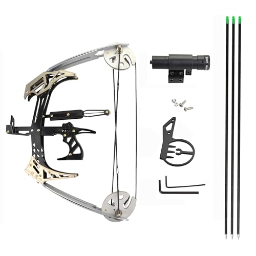 AMEYXGS Bogenschießen Mini Compoundbogen 25lbs Compoundbogen Set Bogen und Pfeile mit Visier für Rechts und Handbogenschützen AMEYXGS Bogenschießen Mini Compoundbogen 25lbs Compoundbogen Set Bogen und Pfeile mit Visier für Rechts und Handbogenschützen von AMEYXGS