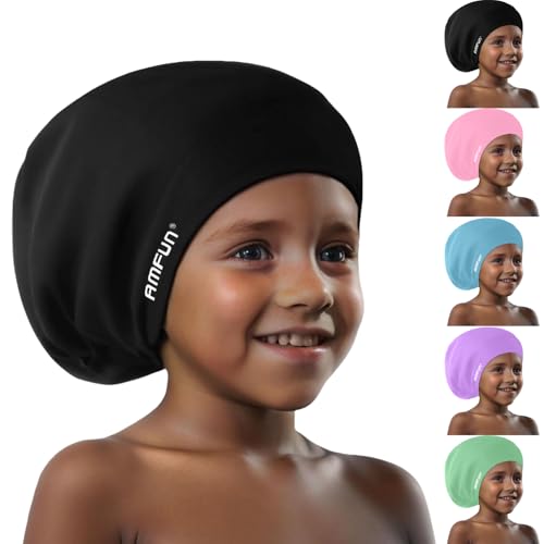 AMFUN Extra Große Badekappe Kinder Lange Haare, Unisex Badekappe Mädchen Jungen, für Dickes, Langes, Lockiges Haare und Webt Afro-Haar, Dreadlocks-Zöpfe AMFUN Extra Große Badekappe Kinder Lange Haare, Unisex Badekappe Mädchen Jungen, für Dickes, Langes, Lockiges Haare und Webt Afro-Haar, Dreadlocks-Zöpfe von AMFUN