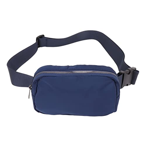 Bauchtasche für Damen, Hüfttasche für Damen Zwei-Taschen-Design Reißfestigkeit Schmutzresistenz für den Sport (Dunkelblau) von AMONIDA