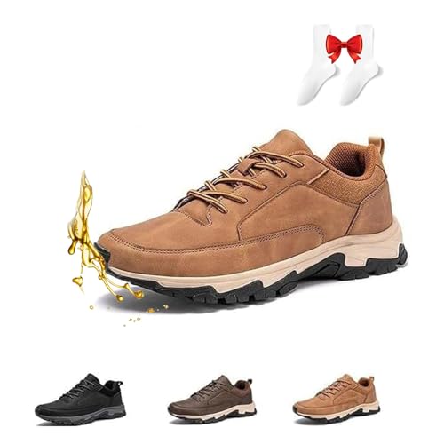 AMOUSDRDR Bestofoot Herren-Schuhe, orthopädische Herren-Sneaker, Schlupfschuhe, bequeme Echtleder-Sneaker mit Fußgewölbeunterstützung von AMOUSDRDR