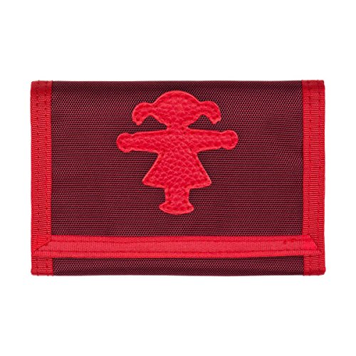 AMPELMANN Goldesel | Brustbeutel Bordeaux | 25 x 12 x 10 cm 100% Polyester in Canvas-Stil mit PU-Leder und Ampelfrau von AMPELMANN