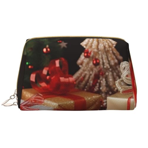 AMREWQYL Kosmetiktasche, Kulturbeutel, Clutch, bedrucktes Leder, Weihnachtsgeschenk, Weihnachtsgeschenk, Weiss/opulenter Garten, Einheitsgröße von AMREWQYL