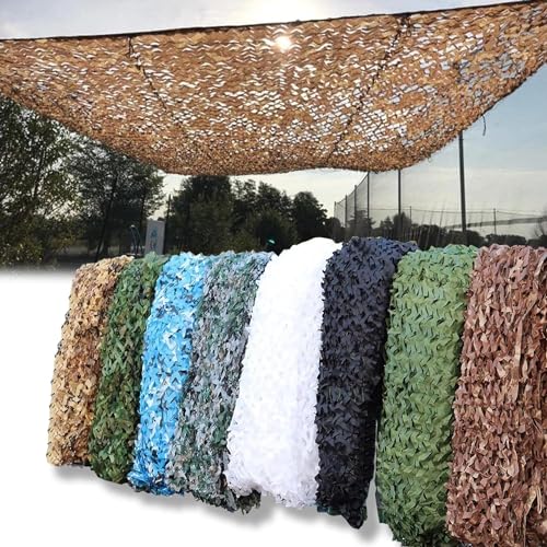 AMXFS Tarnnetz Camouflage Net Sonnensegel 1x5m - WüstenTarnung Sonnenschutznetze Partydekoration Tarnung Sonnenschutz Net Sichtschutz Autoplanen Woodland Armee von AMXFS