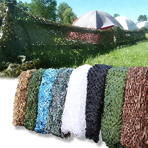 AMXFS Tarnnetz Sonnensegel Camouflage Net 1x10m - Grüne Tarnung Sonnenschutznetze Partydekoration Tarnung Sonnenschutz Net Sichtschutz Autoplanen Woodland Armee von AMXFS