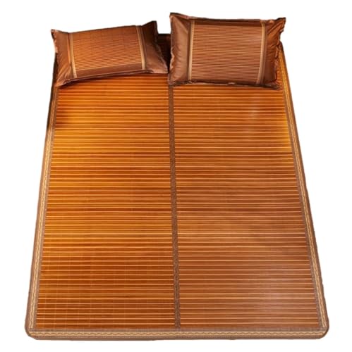 Sommer-Schlafmatte Sommer-Kühl-Isomatte Bambus Sommer Schlafmatte Falten Glatte Klimaanlage Matte Doppelseitige Matte Für Bett Bambusmatten-Bett Sommerschlafmatte(1.8 * 2m/5.9 * 6.5FT) von AMYSTY