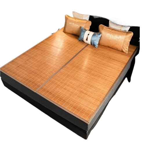 Sommer-Schlafmatte Sommer-Kühl-Isomatte Kühlmatte Pad Faltbare Doppelseitige Bambus Sommer Schlafmatte Für Zuhause Schlafsaal Bambusmatten-Bett Sommerschlafmatte(1.2 * 1.9m) von AMYSTY