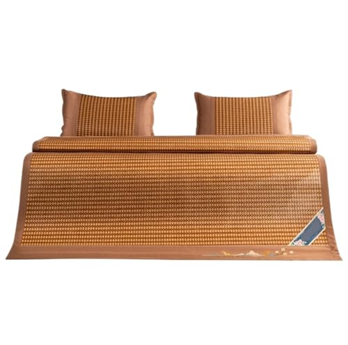 Sommer-Schlafmatte Sommer-Kühl-Isomatte Sommer-Isomatte Aus Rattan, Faltbar, Rattan-Matte, Kühle, Glatte Bettmatte Für Zuhause, Schlafsaal Bambusmatten-Bett Sommerschlafmatte(1.8 * 2M/70 * 78in) von AMYSTY