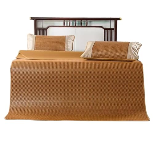 Sommer-Schlafmatte Sommer-Kühl-Isomatte Sommer Isomatte Rattan Faltbare Matte Atmungsaktive Matte Kühlung Isomatte Für Bett Bambusmatten-Bett Sommerschlafmatte(1.1 * 2M/43 * 74in) von AMYSTY