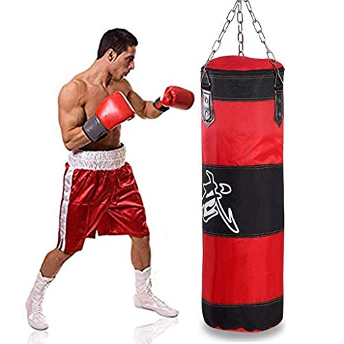Robuster Boxsack mit Handschuhen und Übungsgurt – Ideal für Kampfsport, Kickboxen und Karate-Training – Größe 80 cm von AMZHEZIYI