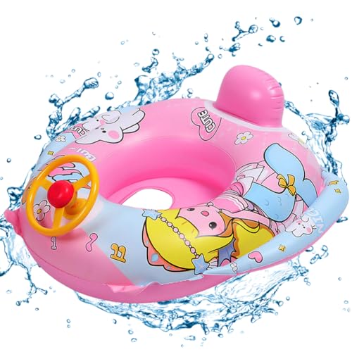 AMZLORD Baby-Schwimmring, aufblasbarer Baby-Pool-Schwimmkörper mit Sitz, Baby-Schwimmkörper, Schwimmkreis, Pool-Spielzeug, Schwimmschläuche, Ringe mit Lenkradhorn für Kleinkinder im Alter vo von AMZLORD