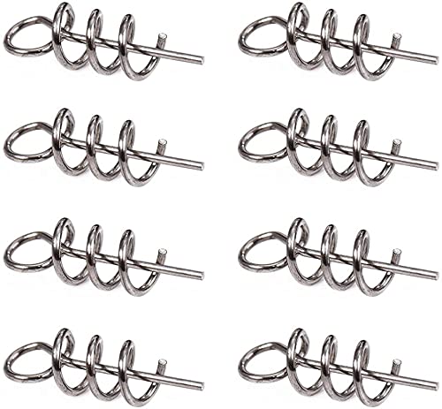 ANCLLO 200pcs 35mm Soft Lure Köder Spring für Gummifische & Jigs Twist Lock Outdoor Angelkurbel Haken Zentrierstift für Softbaits Soft Lure Bait Wurmkurbel ANCLLO 200pcs 35mm Soft Lure Köder Spring für Gummifische & Jigs Twist Lock Outdoor Angelkurbel Haken Zentrierstift für Softbaits Soft Lure Bait Wurmkurbel von ANCLLO