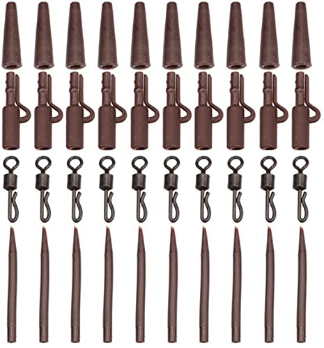 ANCLLO 40Pcs Karpfenangeln End Tackle Bleiklammern Schnellwechsel schwenkbar Anti Tangle Sleeves Angelhaken ANCLLO 40Pcs Karpfenangeln End Tackle Bleiklammern Schnellwechsel schwenkbar Anti Tangle Sleeves Angelhaken von ANCLLO
