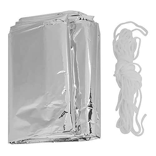 ANCLLO Notfall-Überlebenszelt, 149,9 x 241,3 cm, wasserdicht, für 2 Personen, Mylar-Thermo-Unterstand für Wandern und Camping von ANCLLO