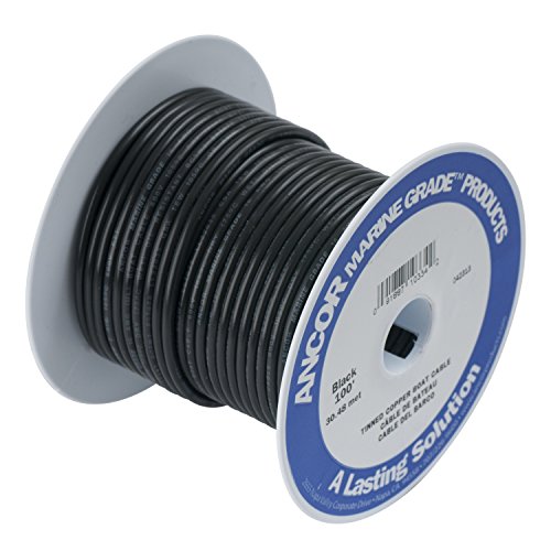 CABLE MARINO 10 AWG (5mm²) Negro - 30 m von Ancor