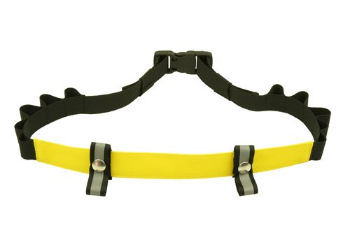 ANDREAS WIPPER Laufgürtel mit Gelschlaufen, Startnummernhalter, Startnummerngurt, Startnummernbefestigung, Startnummernband Yellow Edition von ANDREAS WIPPER