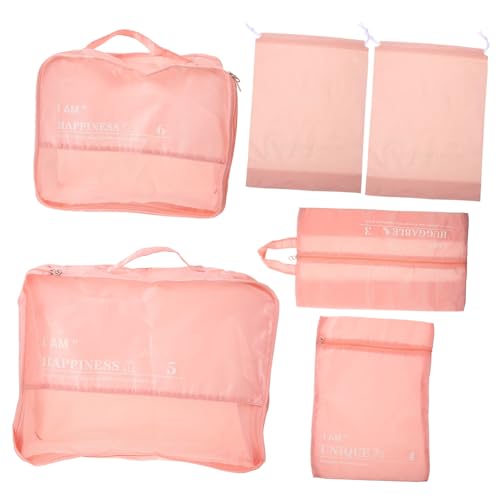 ANDRESLAD 1 Satz Faltbare Make-up-Taschen Kosmetiktaschen Reise-Aufbewahrungstasche Organizer-Tasche Große Mit Deckel Wäschesack Beutel Koffer Polyester Rosa von ANDRESLAD