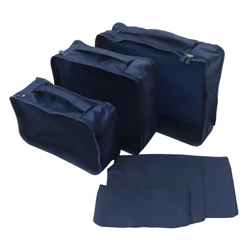 ANDRESLAD 1 Satz Für Koffer Und Kleiderschrank Kleidertasche Mit Reißverschluss Kleiderschrank-Organizer Aus Stoff Kosmetiktasche Oxford-Stoff Navy von ANDRESLAD