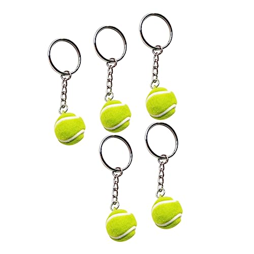 ANDRESLAD 5 STK Schlüsselanhänger mit Tennisbällen Sport-Schlüsselanhänger-Souvenir Schlüsselanhänger Taschenanhänger Tennismodell schlüsselanhänger Tennis Kreativer Schlüsselring Green von ANDRESLAD