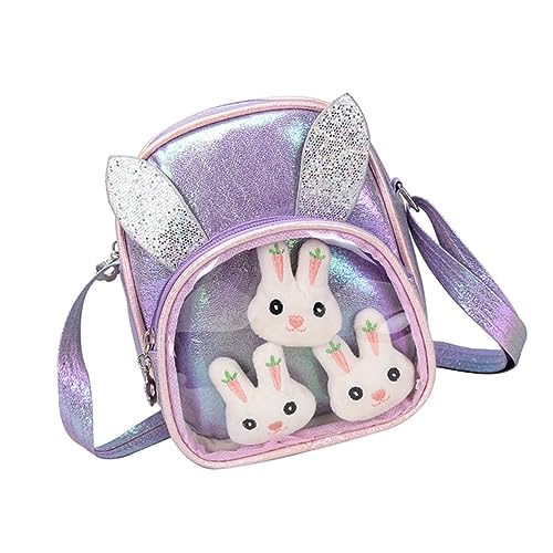 ANDRESLAD Schicke Kinder Umhängetasche Mit Cartoon Häschen Modell Verstellbarer Gurt Schultertasche Für Mädchen Aufbewahrungstasche Kindertaschen Für Alltag Und Ausflüge von ANDRESLAD