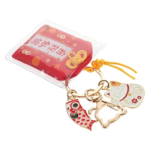 ANDRESLAD Schlüsselbund Glück Glückskatze Gesundheit Glücksbringer Netter Neko Omamori Rucksackschmuck Japanische Maskottchen Böses Maneki Schlüsselanhänger Rucksackkatze Charme von ANDRESLAD