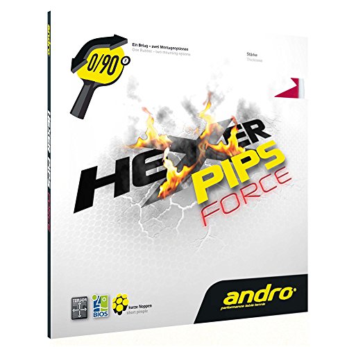 ANDRO Belag Hexer Pips Force, schwarz, 2,1 mm von ANDRO
