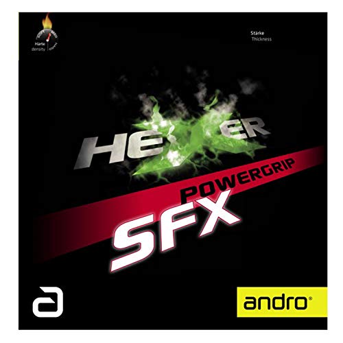 ANDRO Belag Hexer Powergrip SFX, schwarz, 2,1 mm von ANDRO
