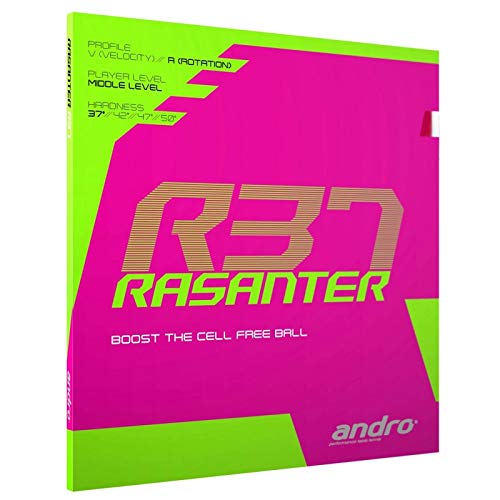 ANDRO Belag Rasanter R 37 Farbe 2,3 mm, rot, Größe 2,3 mm, rot von ANDRO