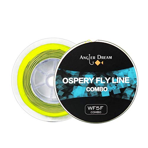 ANGLER DREAM 5 WT Fliegenfischschnur Combo Weight Forward Fliegenfischen Schnur mit geflochtener Rückseite, konische Vorspannung, Fliegenschnur ANGLER DREAM 5 WT Fliegenfischschnur Combo Weight Forward Fliegenfischen Schnur mit geflochtener Rückseite, konische Vorspannung, Fliegenschnur von ANGLER DREAM